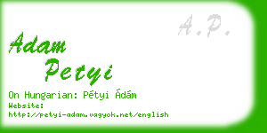 adam petyi business card