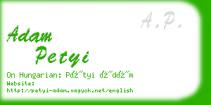 adam petyi business card